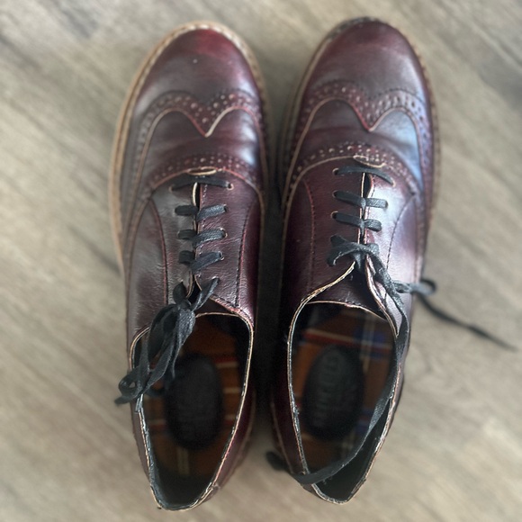 Burgundy Leather Brogues by BOC - Picture 2 of 4
